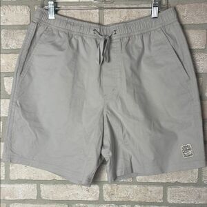 Coast Playa Gray preppy drawstring shorts size L